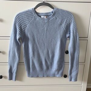 Blue cotton blend sweater